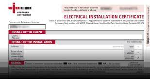electrical safety certificate